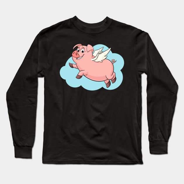 When Pigs Fly Long Sleeve T-Shirt by GAMAS Threads